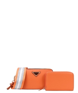 Fashion Mini Crossbody Bag With Wallet Set SJ1-8965A ORANGE
